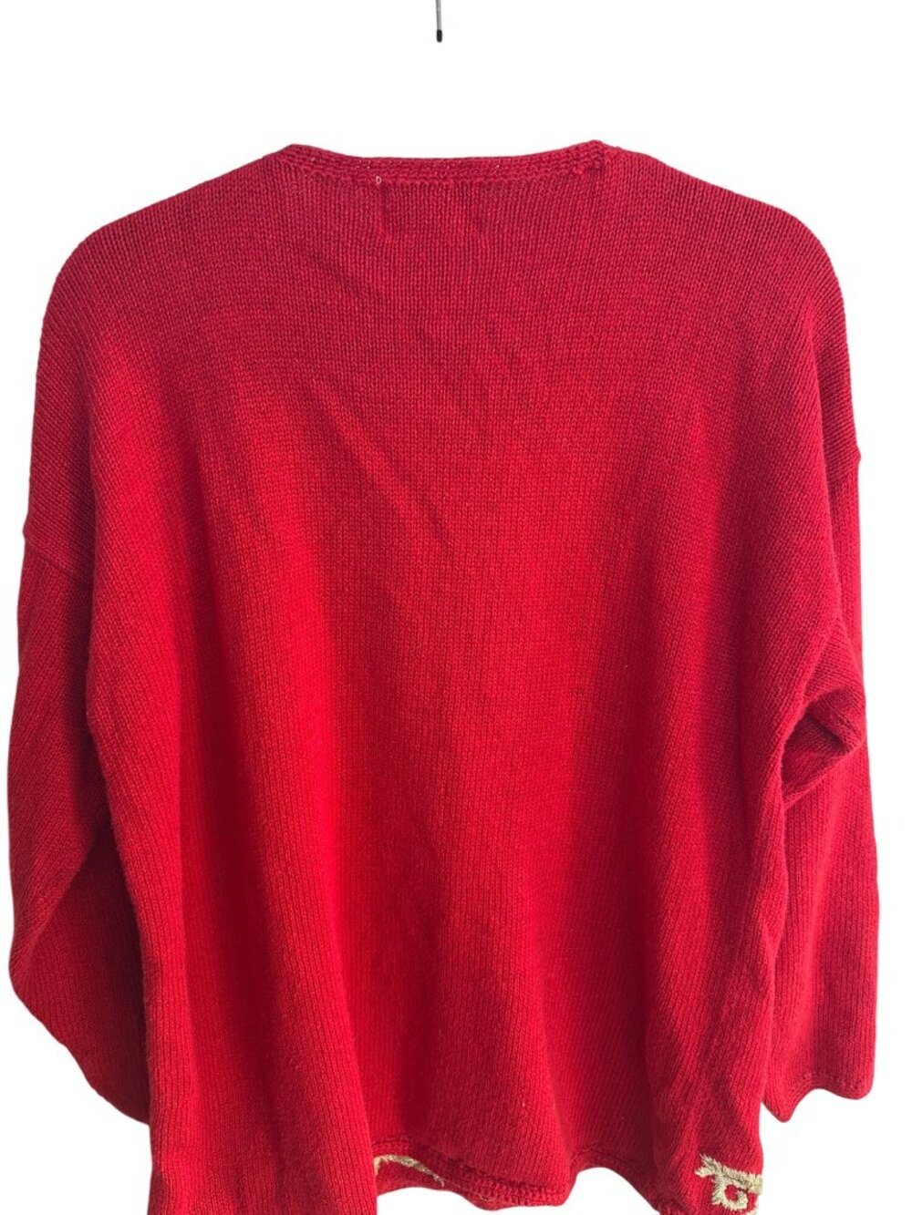 Vtg 90s Carly St. Claire Ugly Christmas Sweater Sz L Embroidered Sequin Holiday - Picture 5 of 8